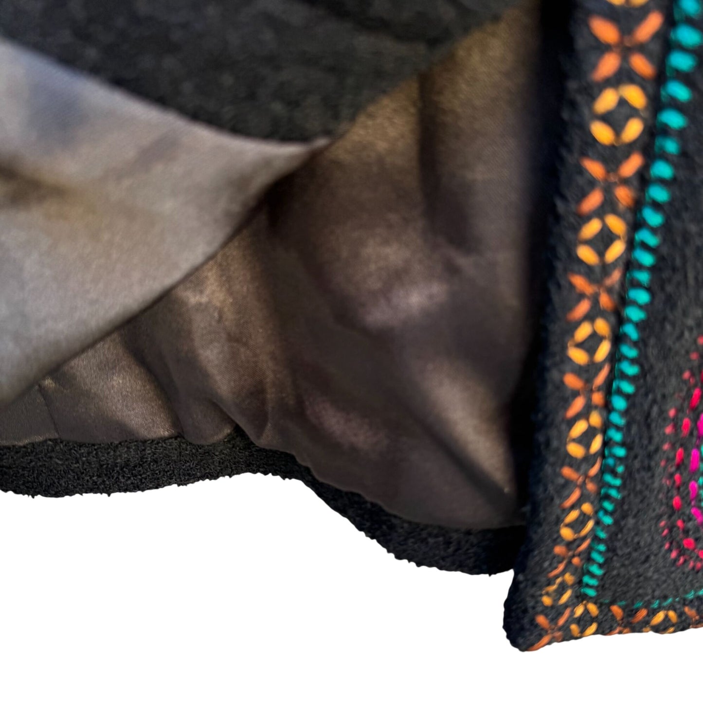 Linea By Louis Dell'Olio Black Embroidered Cardigan Jacket S Wool Blend New Tags