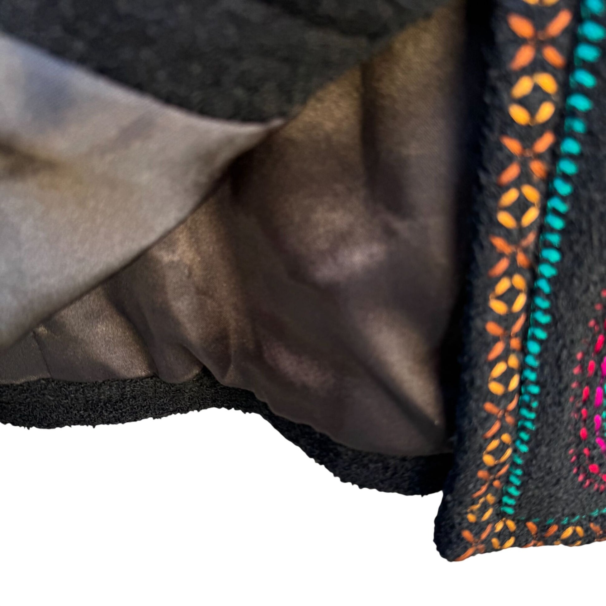 Linea By Louis Dell'Olio Black Embroidered Cardigan Jacket S Wool Blend New Tags