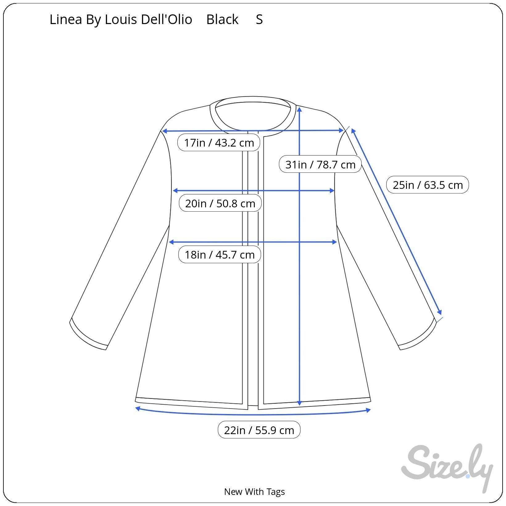 Linea By Louis Dell'Olio Black Embroidered Cardigan Jacket S Wool Blend New Tags