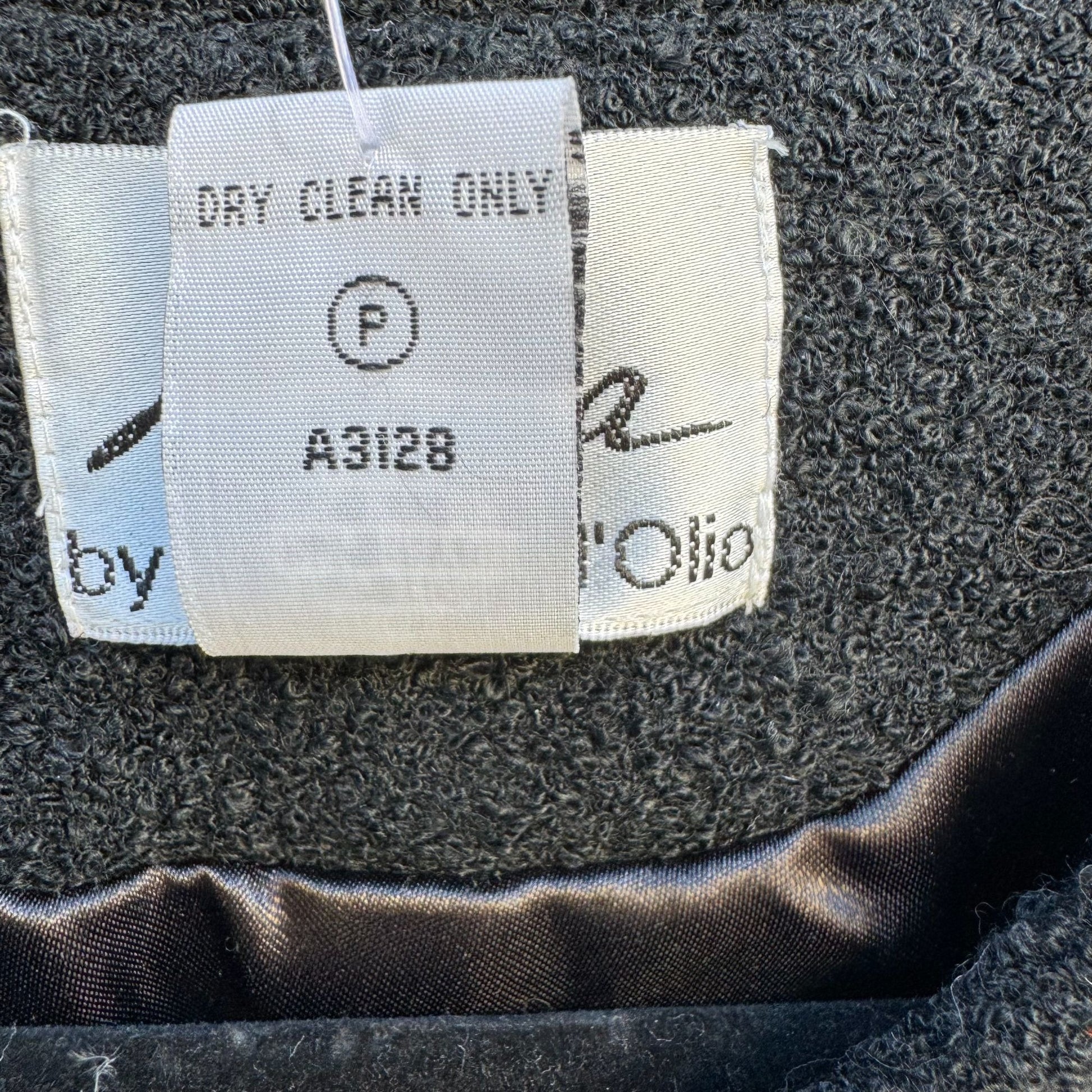 Linea By Louis Dell'Olio Black Embroidered Cardigan Jacket S Wool Blend New Tags