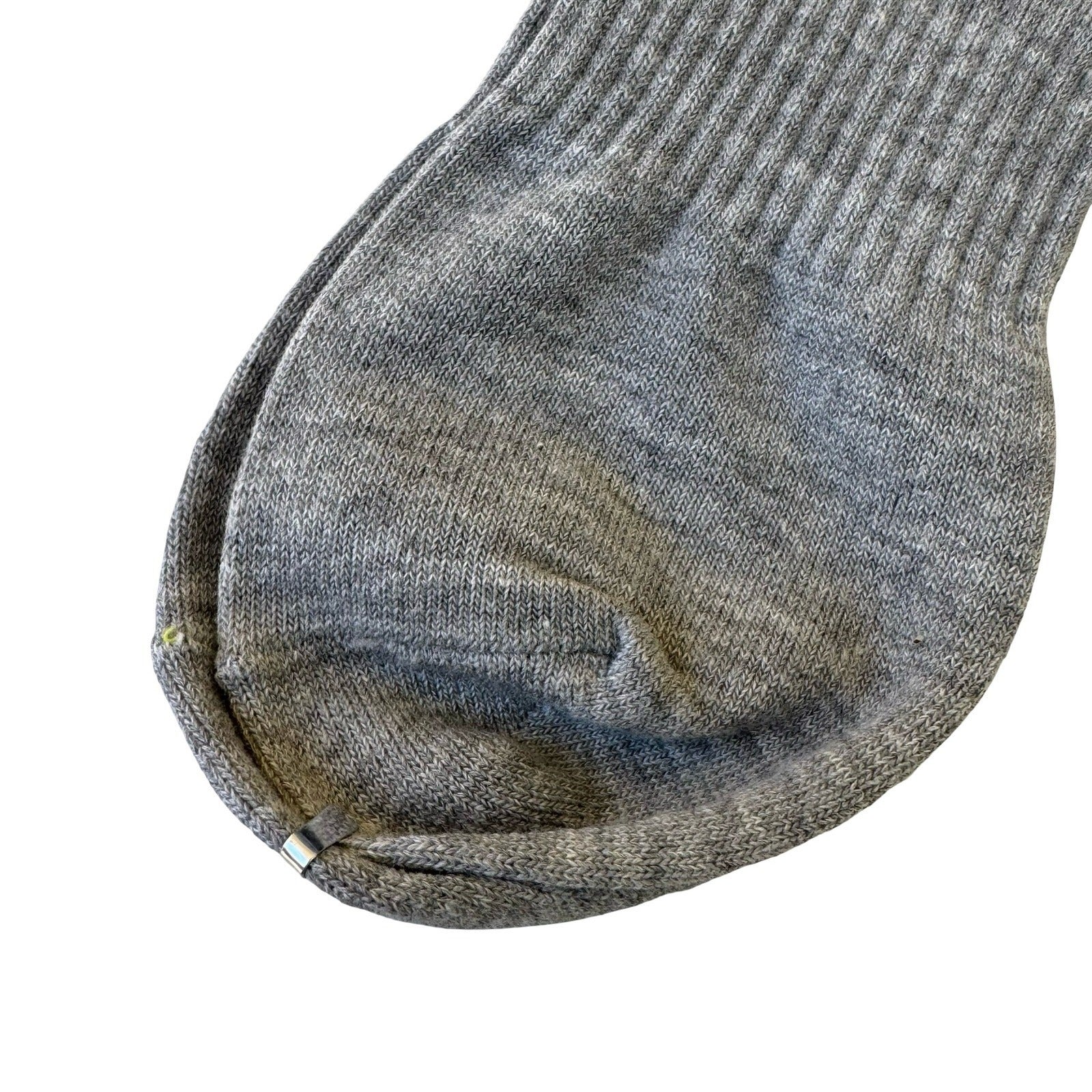 New York Yankees Grey Athletic Crew Socks Interlocking Logo Sports Graphic NEW