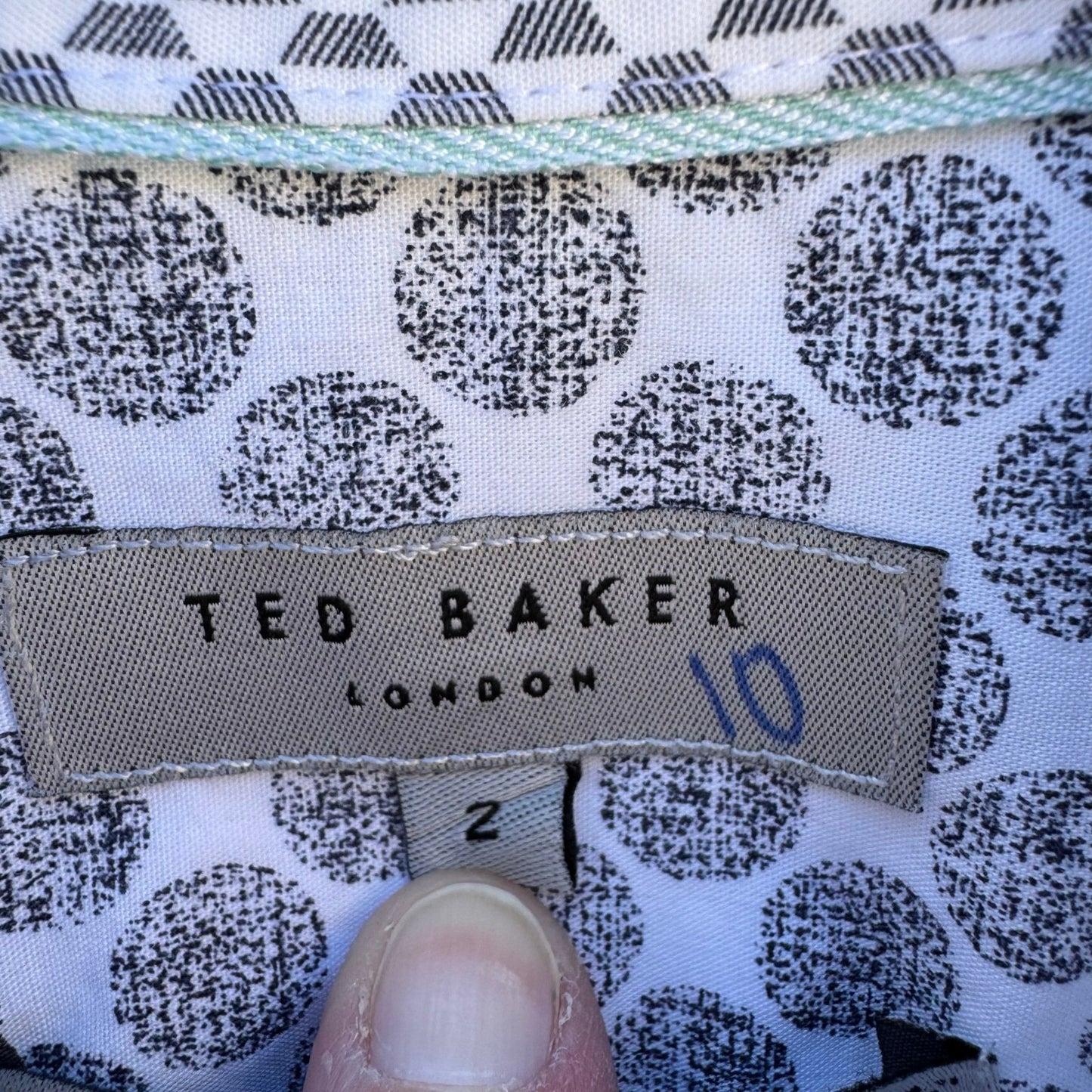 Ted Baker London Mens S Wallabi White Button Down Shirt Minimalist Preppy Summer