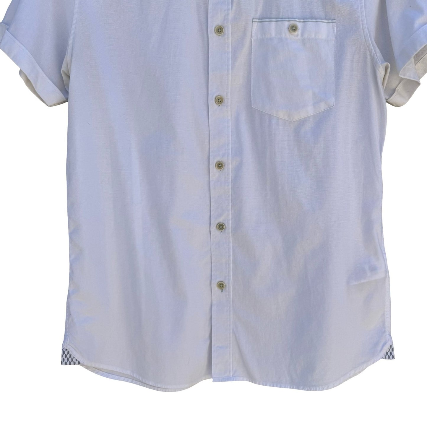 Ted Baker London Mens S Wallabi White Button Down Shirt Minimalist Preppy Summer