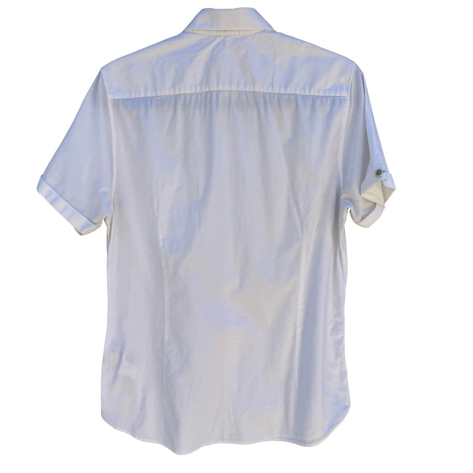 Ted Baker London Mens S Wallabi White Button Down Shirt Minimalist Preppy Summer