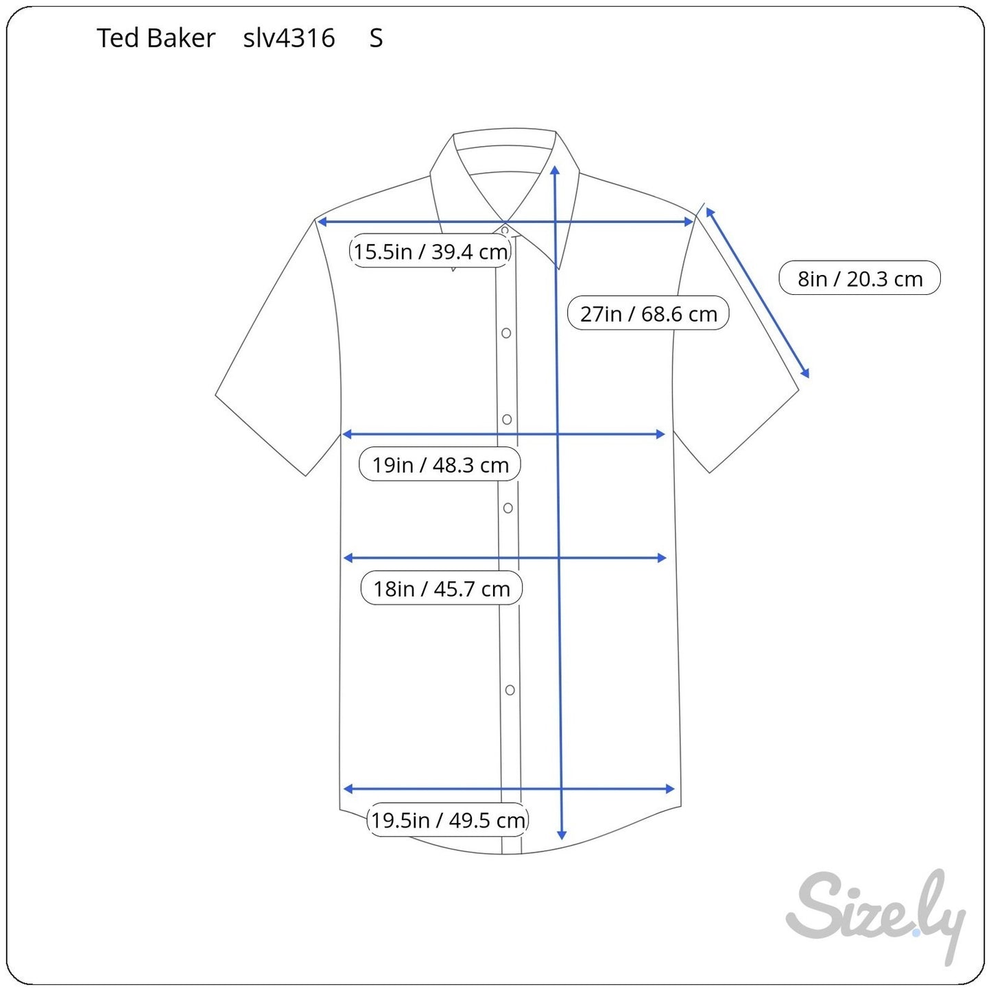Ted Baker London Mens S Wallabi White Button Down Shirt Minimalist Preppy Summer
