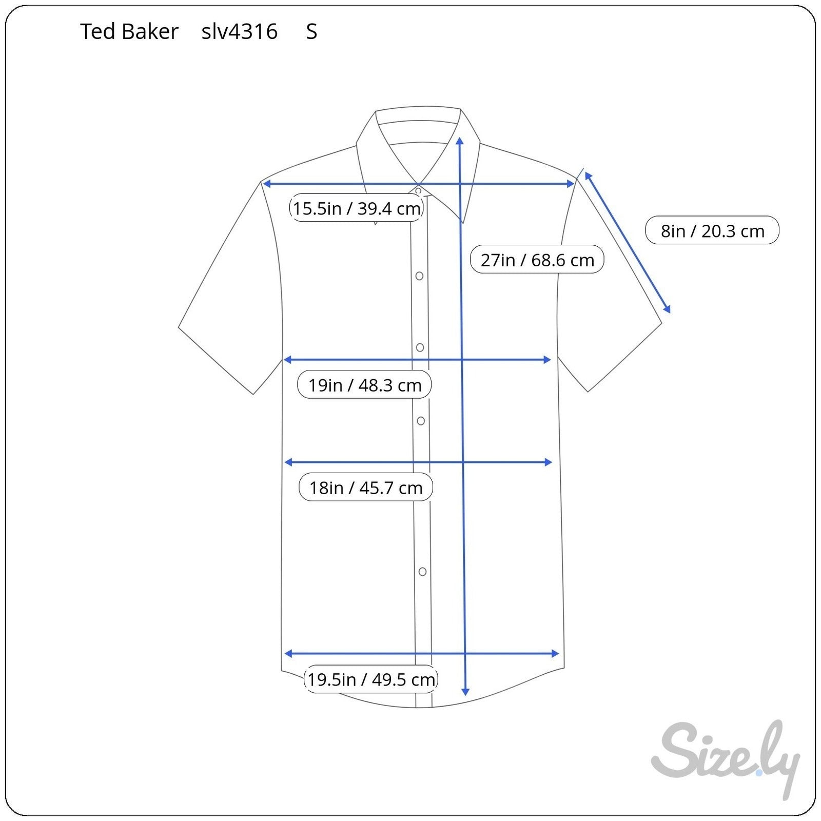 Ted Baker London Mens S Wallabi White Button Down Shirt Minimalist Preppy Summer