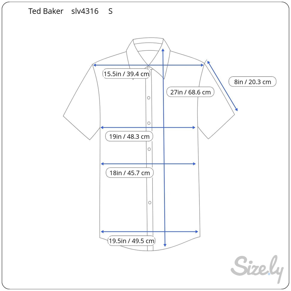 Ted Baker London Mens S Wallabi White Button Down Shirt Minimalist Preppy Summer