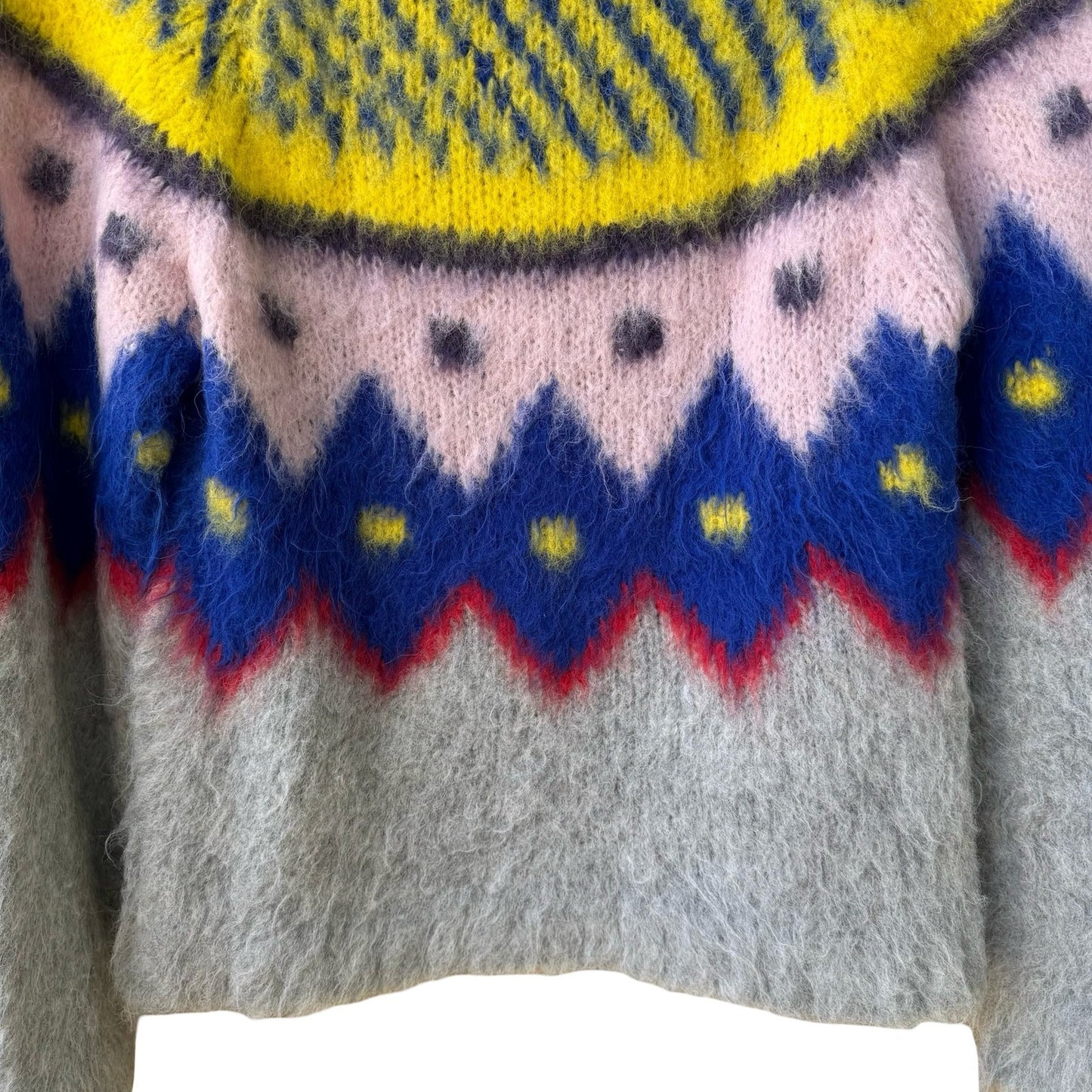 Gudrun & Gudrun Handknit Faroe Islands Mohair Nordic Scandi Fair Isle Sweater M