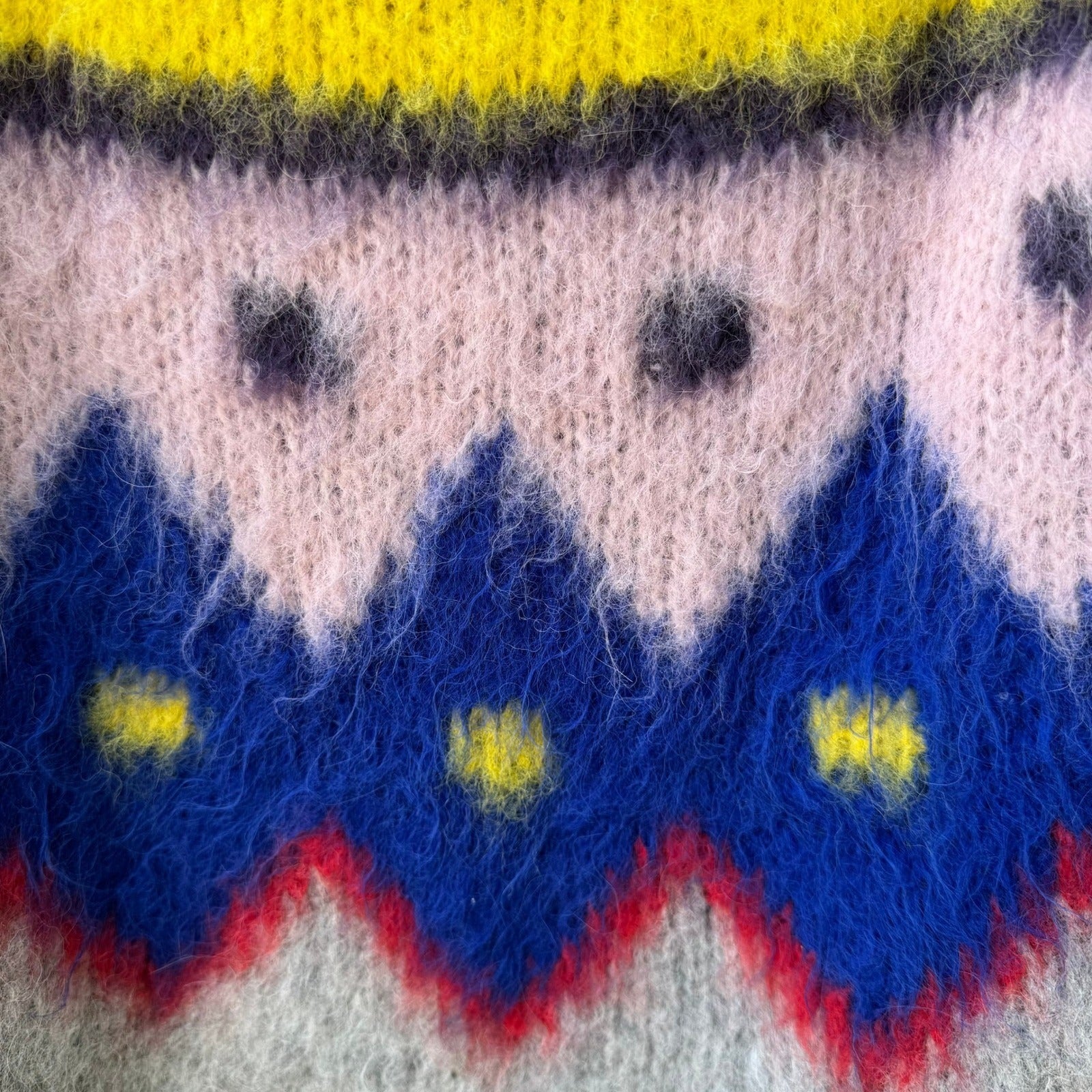 Gudrun & Gudrun Handknit Faroe Islands Mohair Nordic Scandi Fair Isle Sweater M