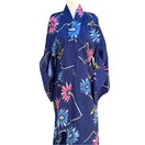 Switch Vintage Japanese Traditional Floral Tall Yukata Kimono Robe - No Obi Or Closure 2 image