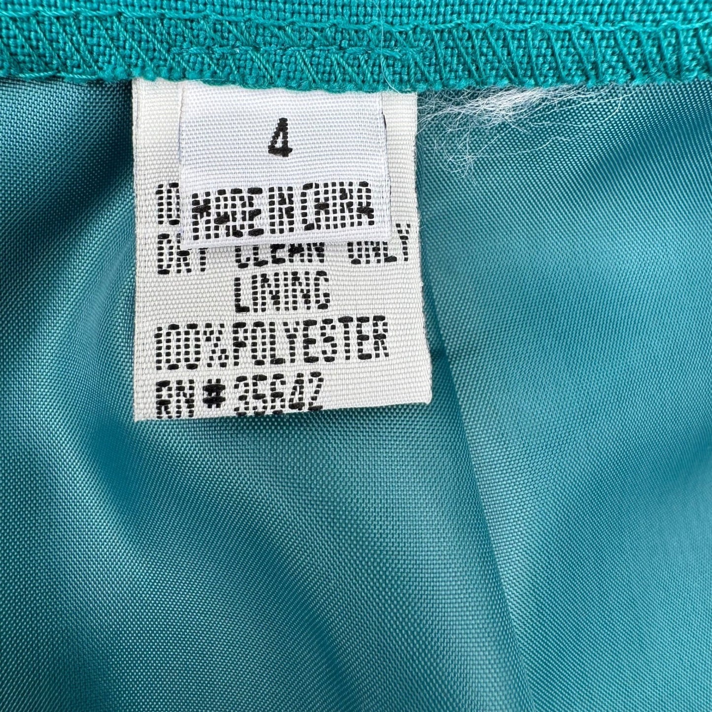 Morgan Miller Vintage 90s Teal Asymmetrical Peplum Blazer Skirt Power Suit Set 4