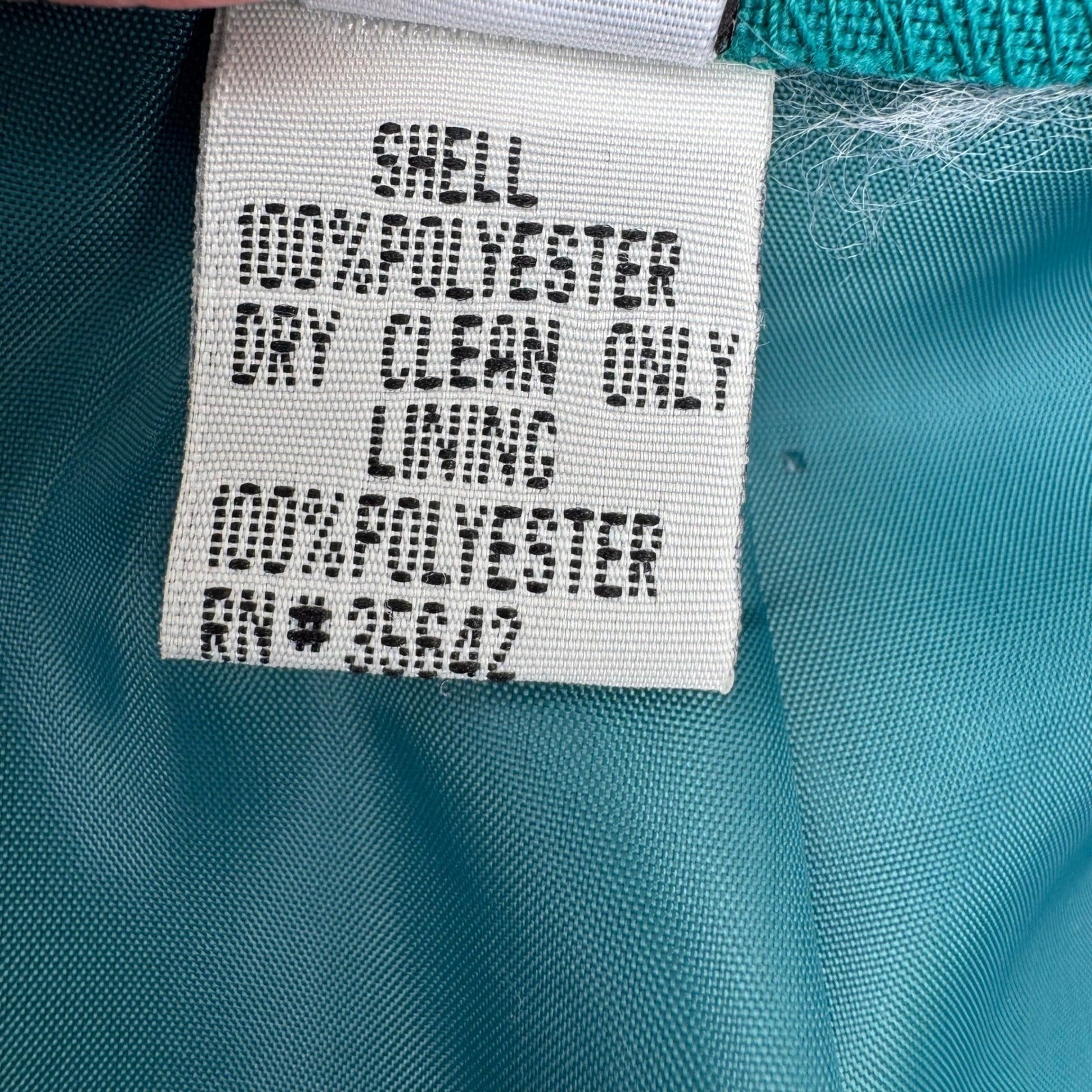 Morgan Miller Vintage 90s Teal Asymmetrical Peplum Blazer Skirt Power Suit Set 4