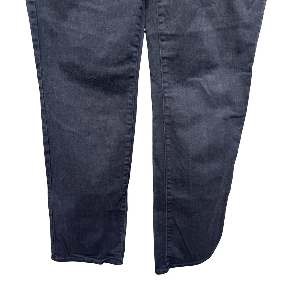 NYDJ Womens 12 Black Straight Leg Denim Jeans Lift Tuck Technology Stretch Comfy