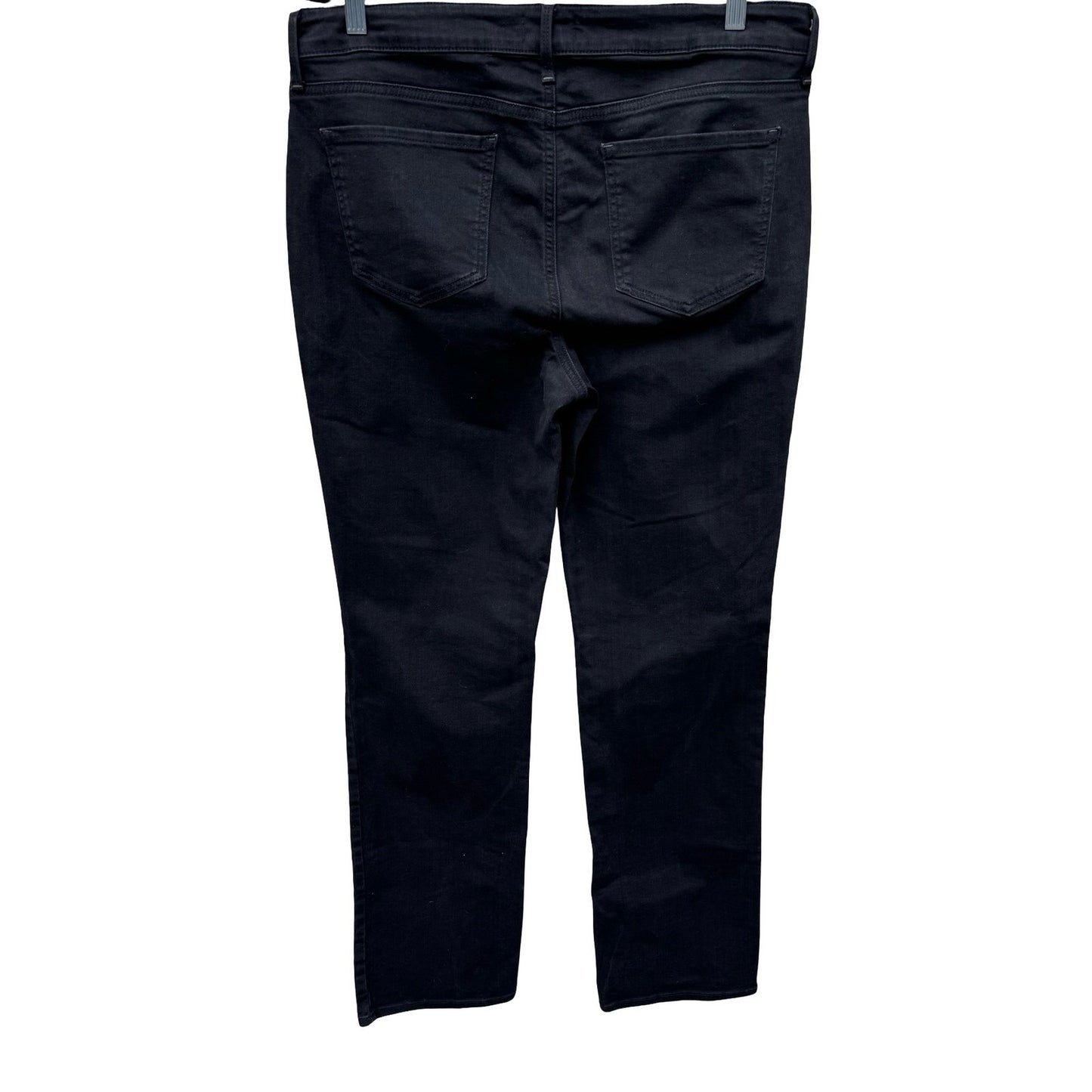 NYDJ Womens 12 Black Straight Leg Denim Jeans Lift Tuck Technology Stretch Comfy