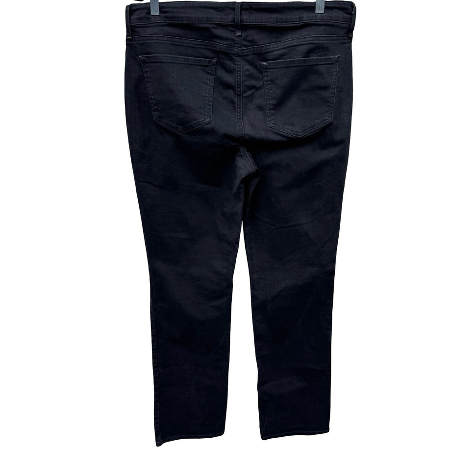 NYDJ Womens 12 Black Straight Leg Denim Jeans Lift Tuck Technology Stretch Comfy