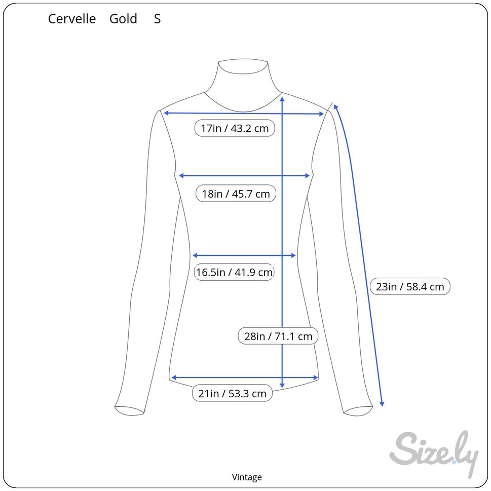 Cervelle Vintage Womens Glam Gold Metallic Long Sleeve Mock Neck Party Sweater S