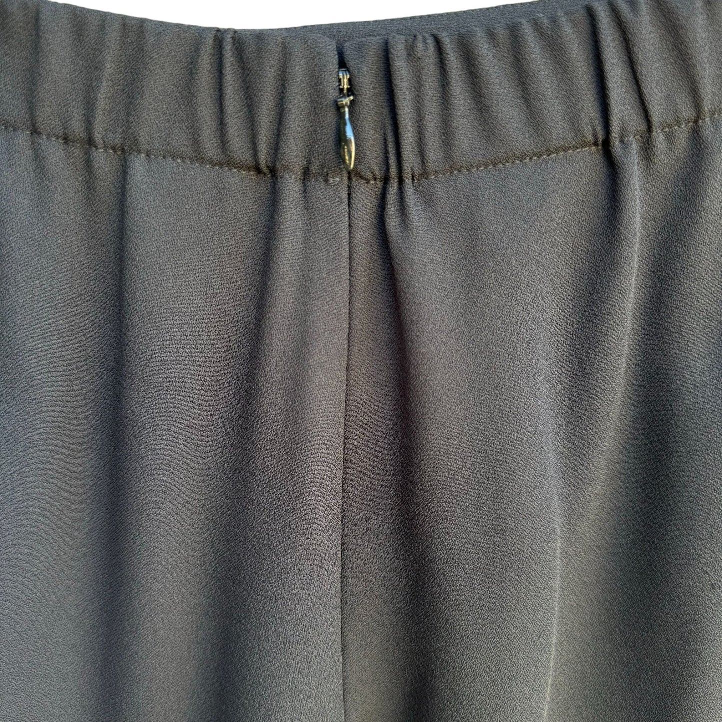 Liz Claiborne Petites Black Pleated 1/2 Elastic Waist Straight Leg Dress Pants 4