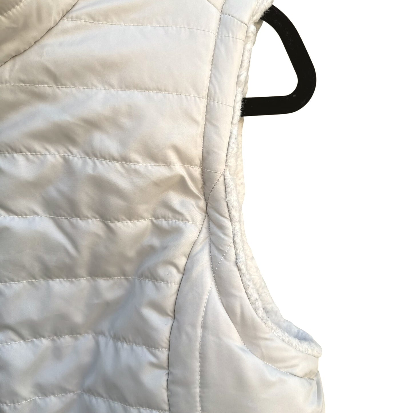 Original Nicole Miller Quilted Reversible Sherpa-Lined Zip Closure Pockets Vest L