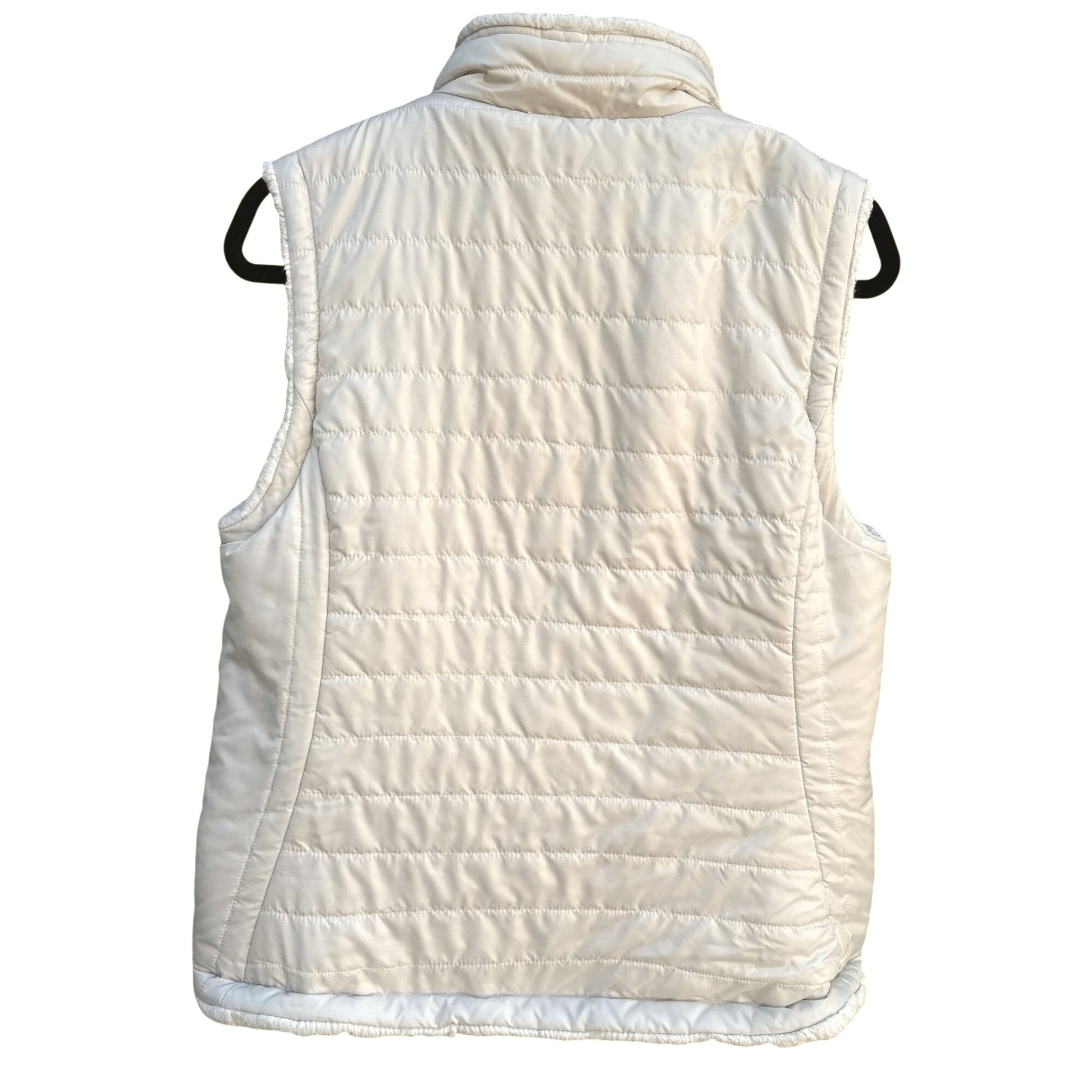 Original Nicole Miller Quilted Reversible Sherpa-Lined Zip Closure Pockets Vest L