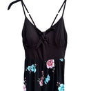 Switch Y2K Black Floral Festival Sleeveless Spaghetti Straps Knot Detail Flowy Jumpsuit 2 image