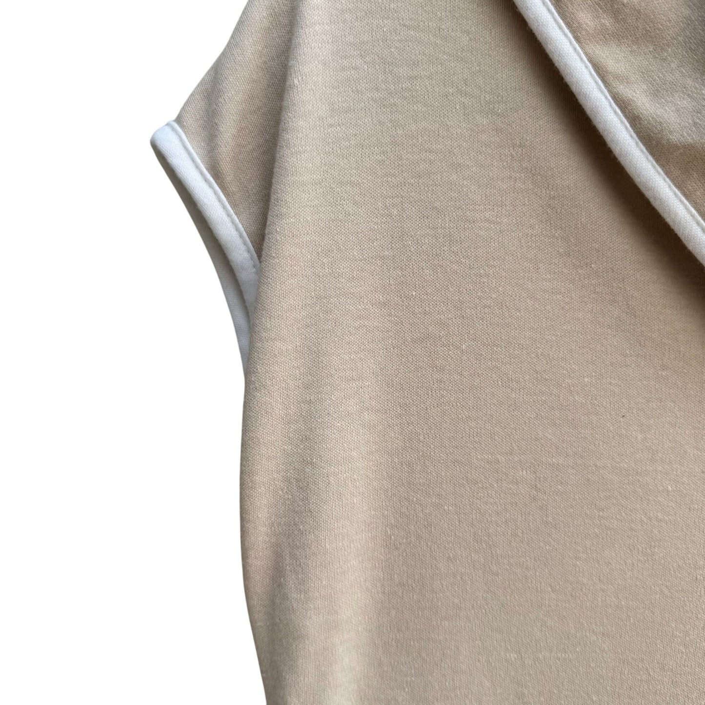 Catalina Vintage 60s 70s Womens Tan Sailor Collar Sleeveless Nautical Shirt L