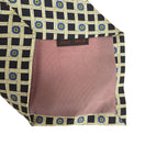 Switch Handmade Vintage 100% Silk Geometric Pattern Navy Gold Preppy Formal Tie Necktie 2 image