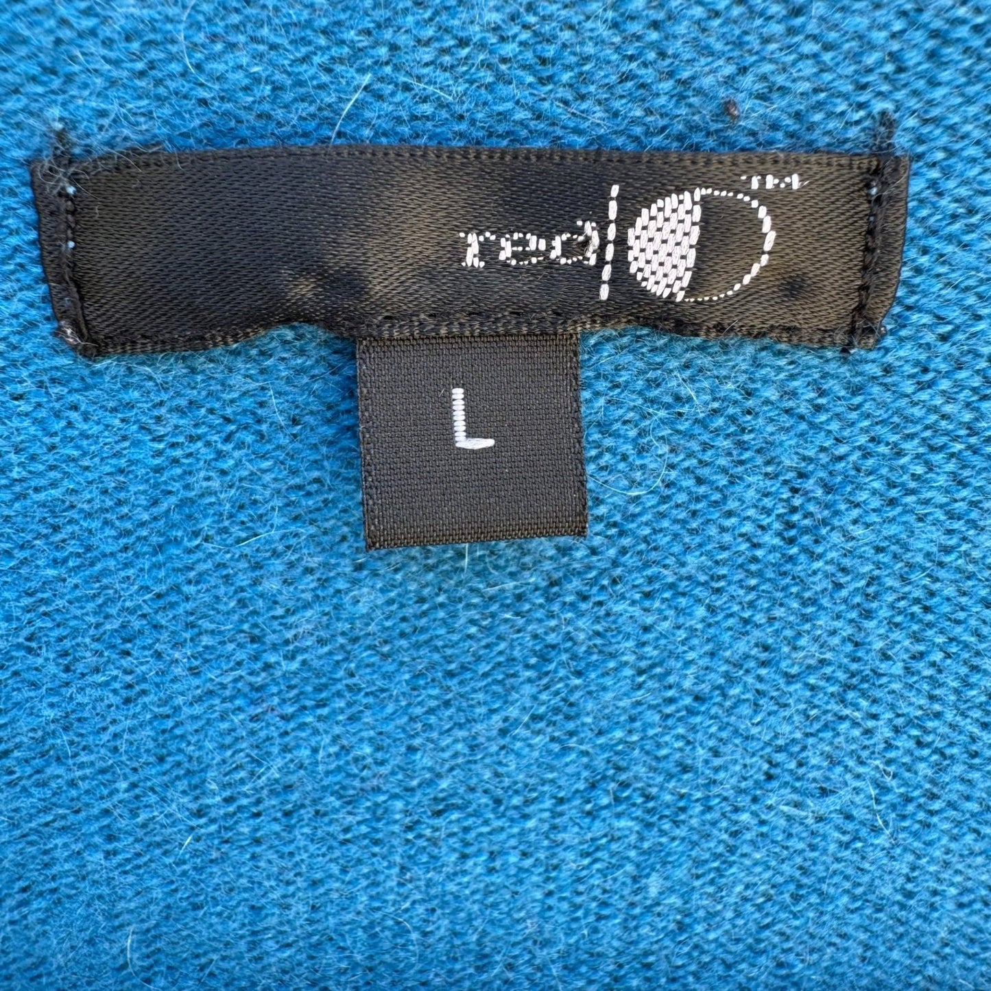 Red Hot Cashmere V-Neck Sweater Teal Luxury Womens S Minimalist Quiet Luxury