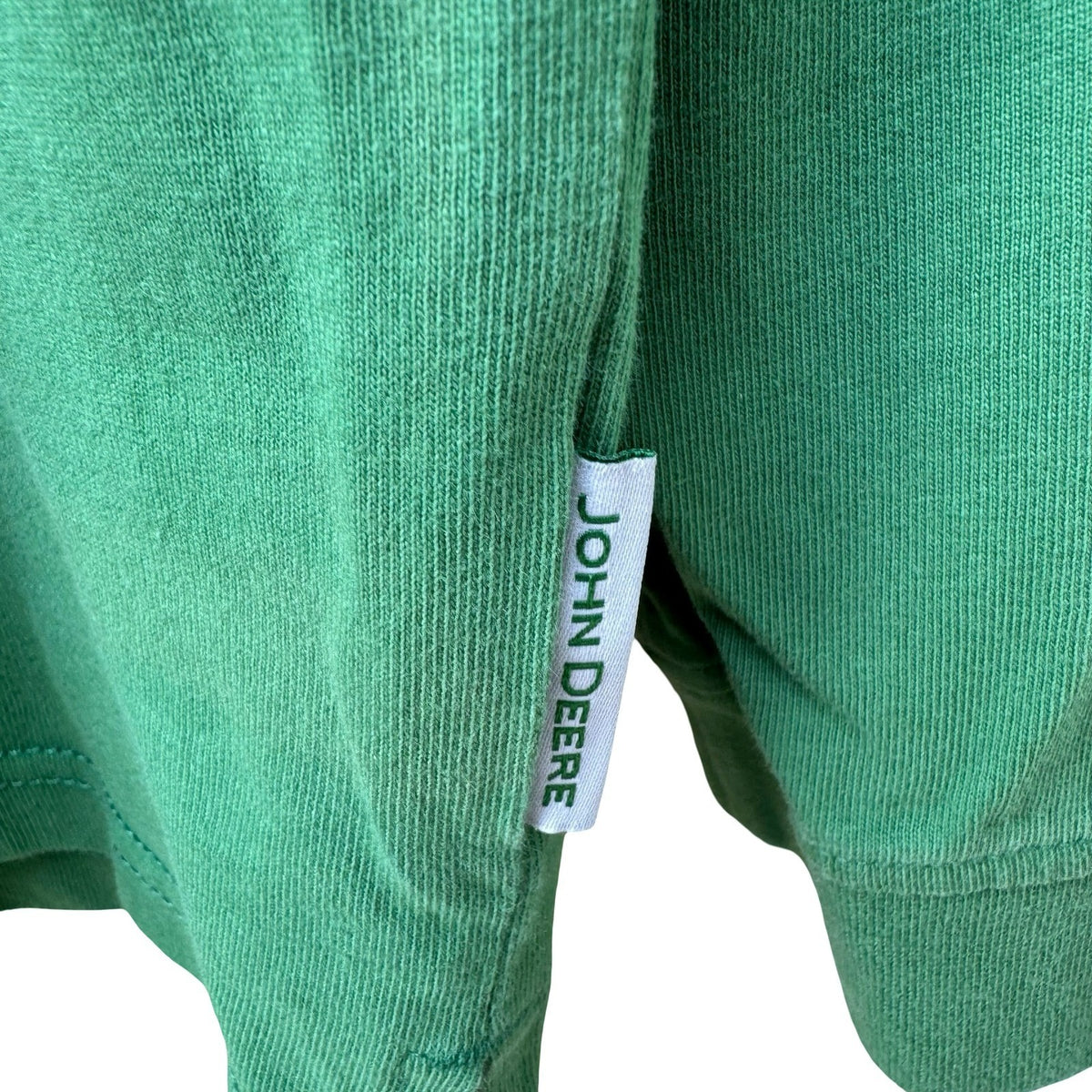 John Deere Embroidered Logo Farming Workwear Long Sleeve T-Shirt Green Mens M