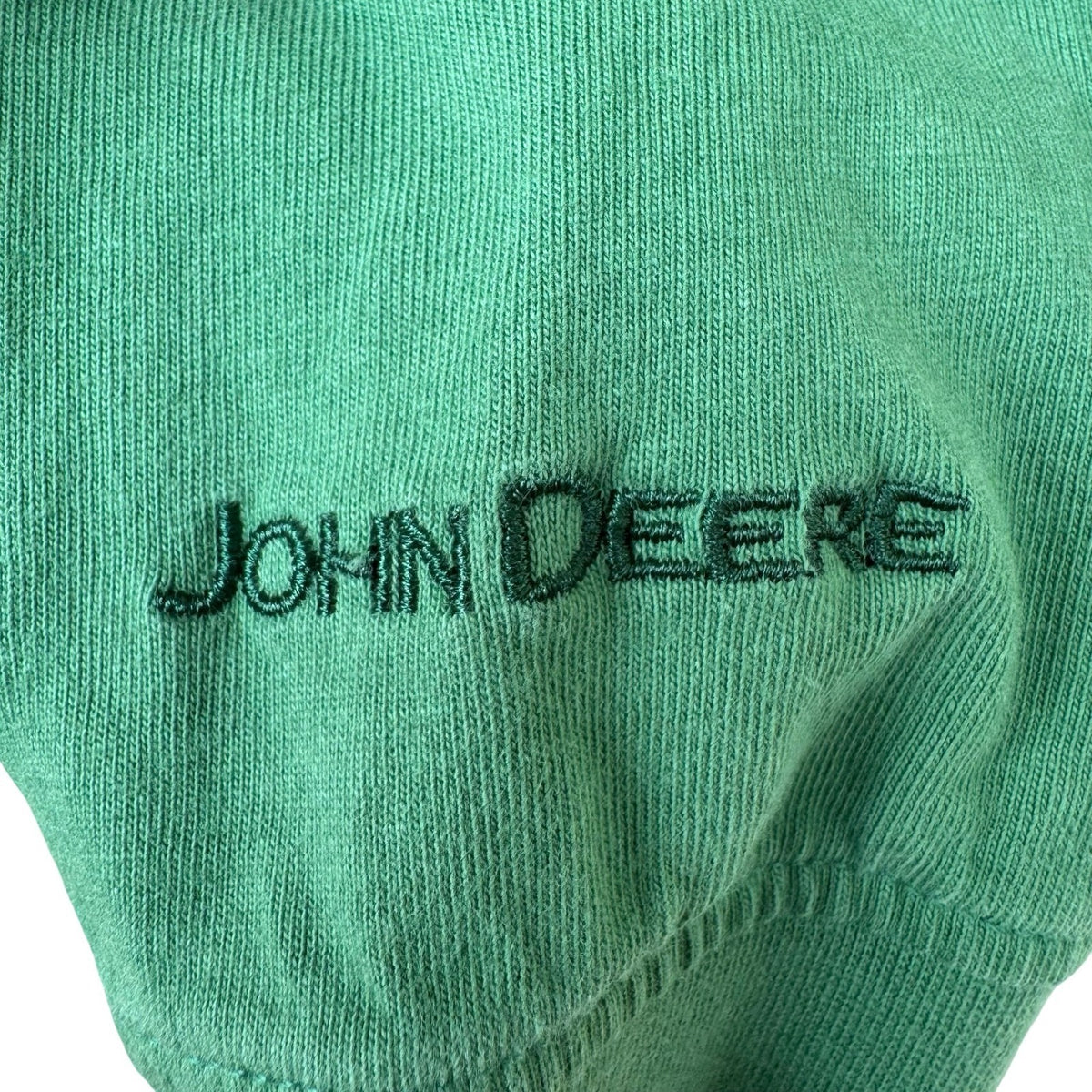 John Deere Embroidered Logo Farming Workwear Long Sleeve T-Shirt Green Mens M