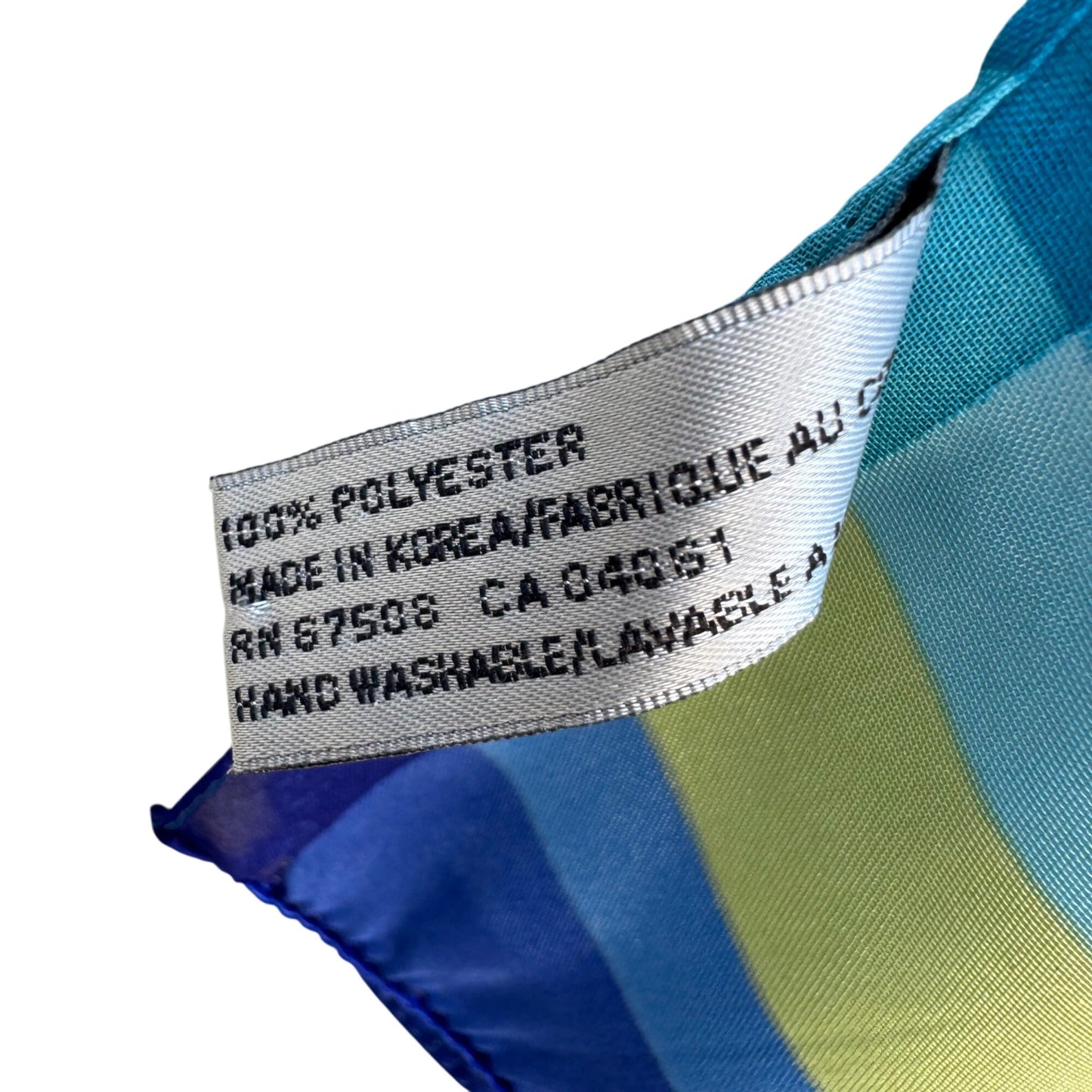 Elaine Gold For Collection XIIIX Vintage Lightweight Plaid Blue Green Scarf Wrap