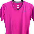 Switch Nike Pro Womens Pink Workout V-Neck Dri-Fit Compression Athletic Workout Shirt M 3 image