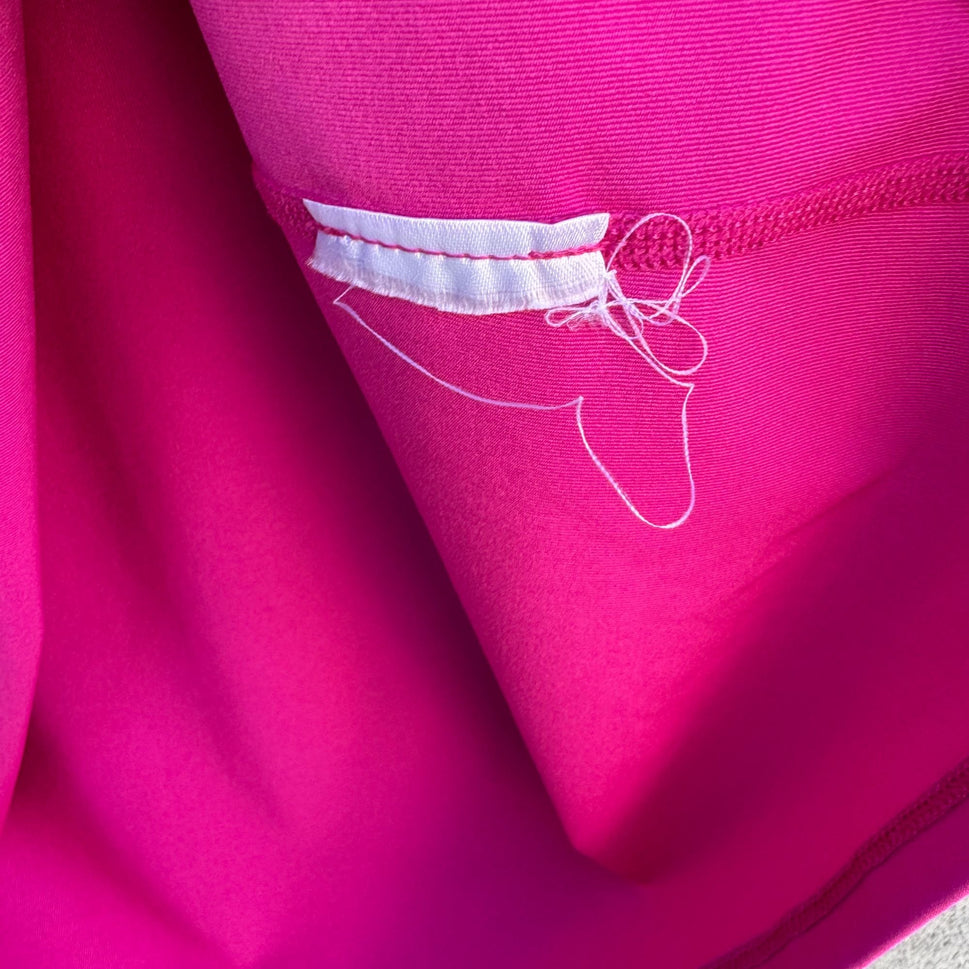 Nike Pro Womens Pink Workout V-Neck Dri-Fit Compression Athletic Workout Shirt M