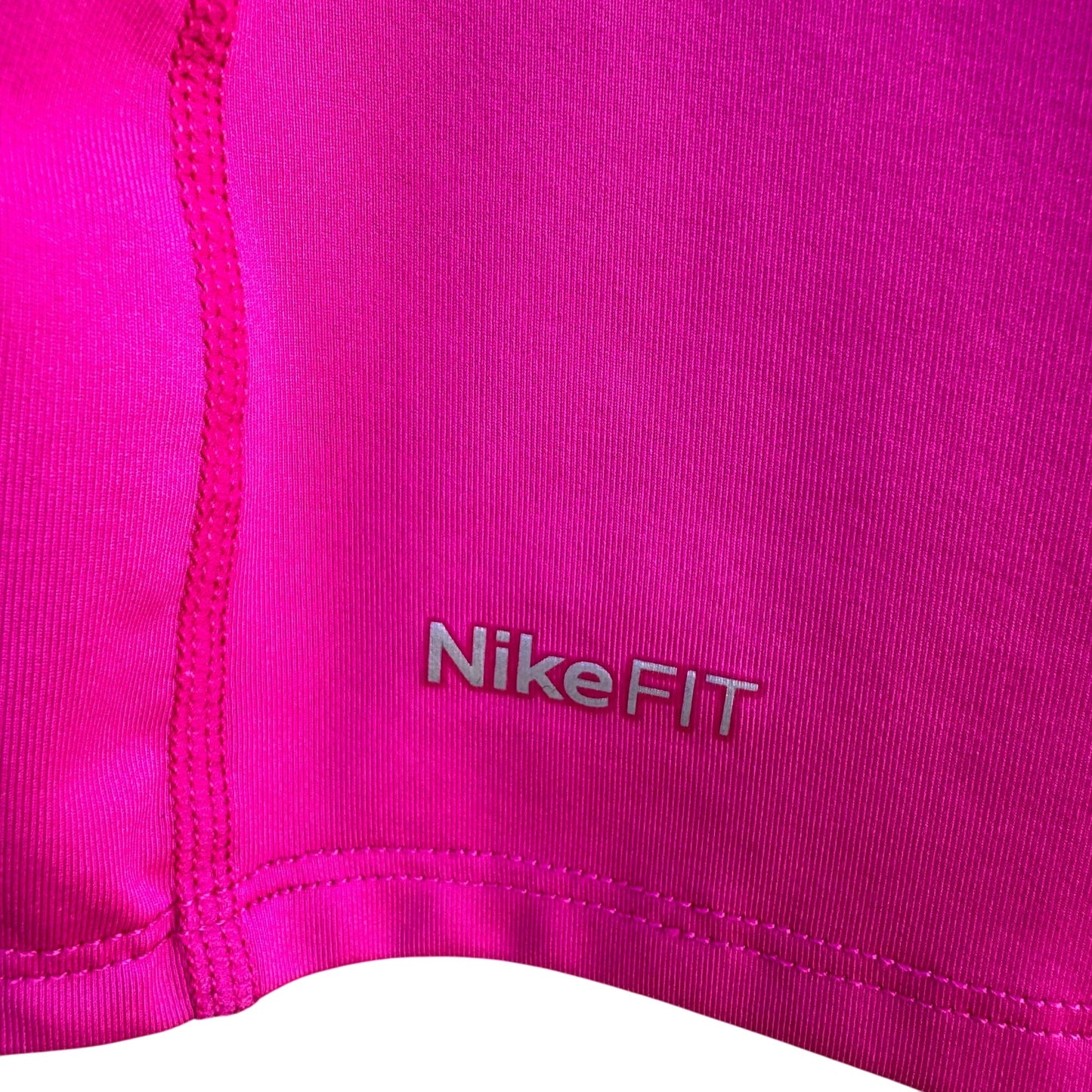 Nike Pro Womens Pink Workout V-Neck Dri-Fit Compression Athletic Workout Shirt M
