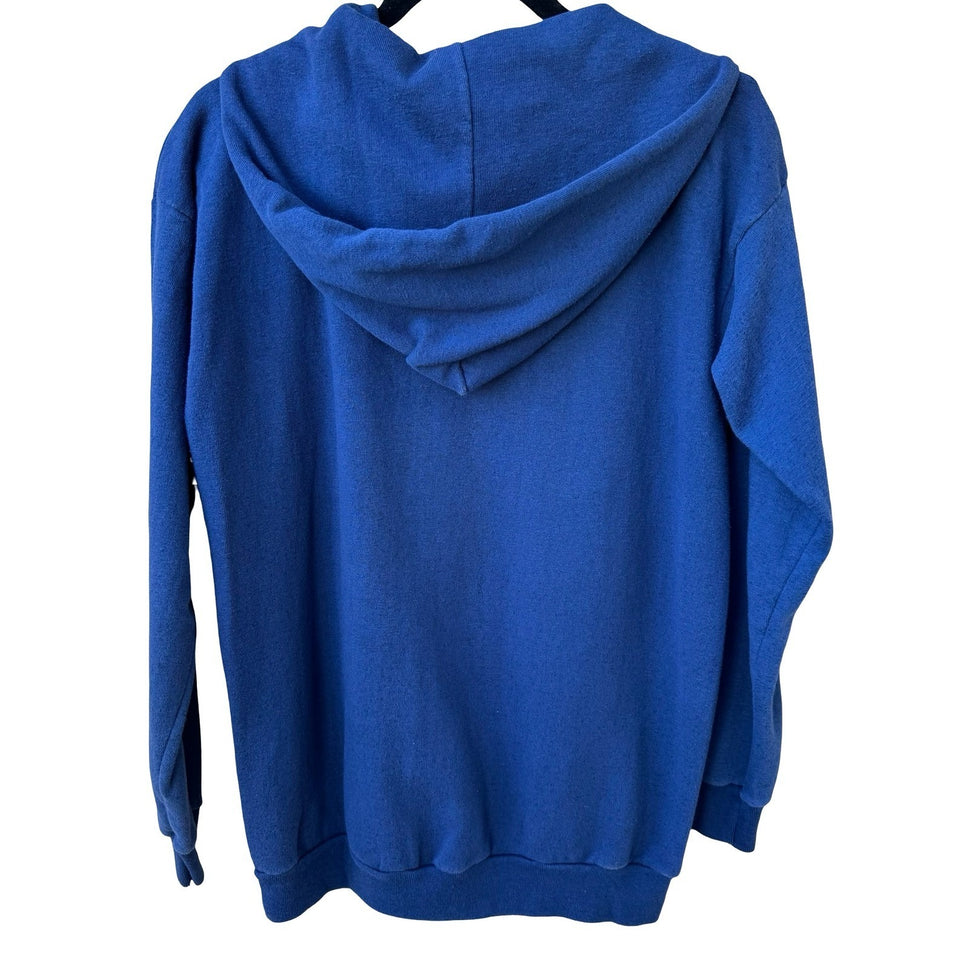 UCSB Vintage 60s H Wolf & Sons Santa Barbara Full Zip Hoodie Blue USA Made Large