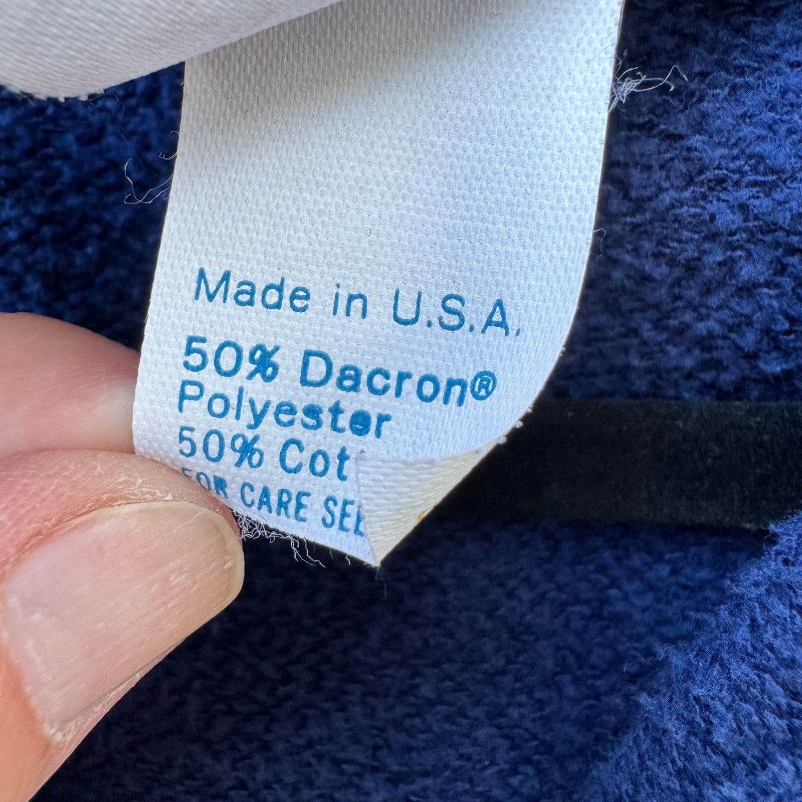 UCSB Vintage 60s H Wolf & Sons Santa Barbara Full Zip Hoodie Blue USA Made Large