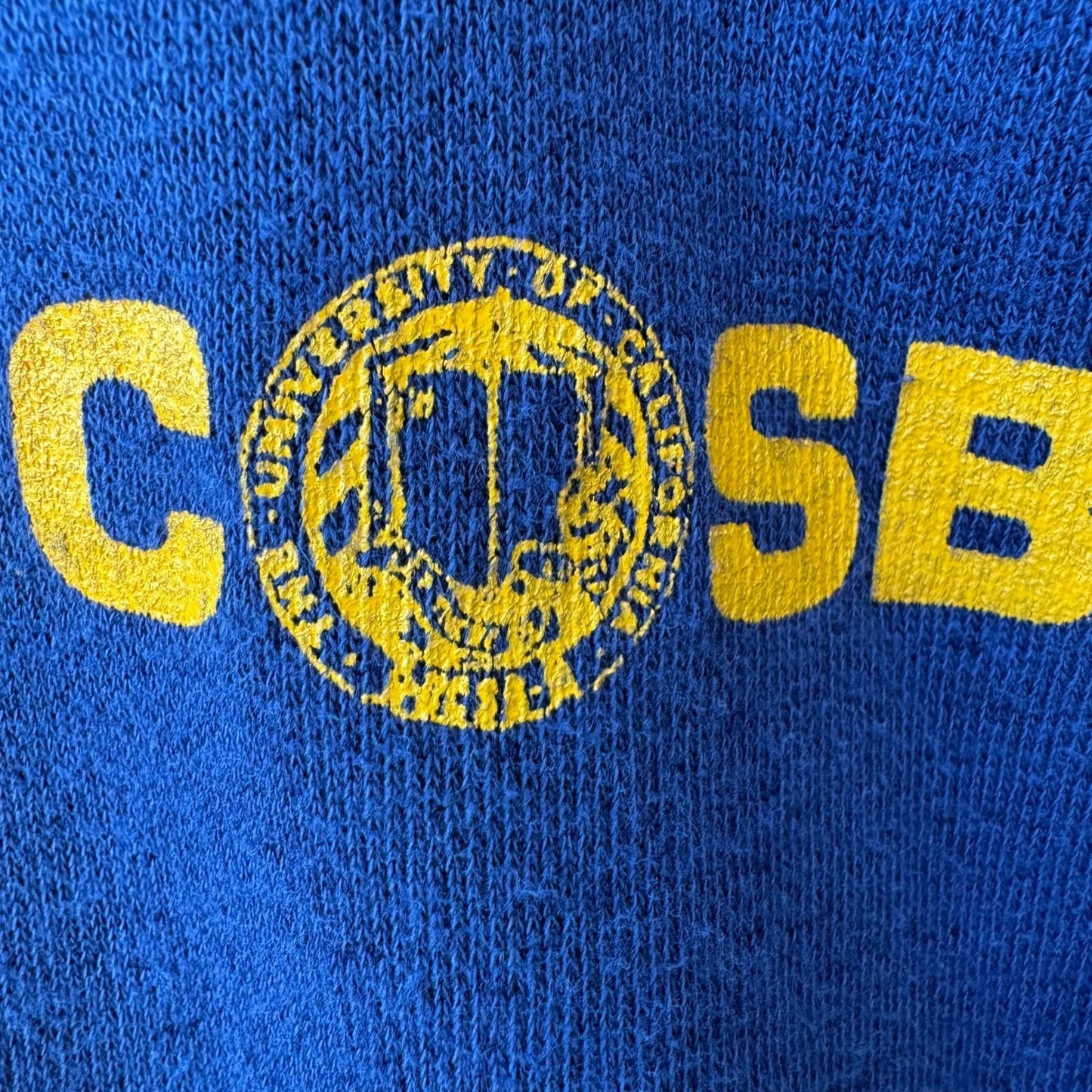 UCSB Vintage 60s H Wolf & Sons Santa Barbara Full Zip Hoodie Blue USA Made Large