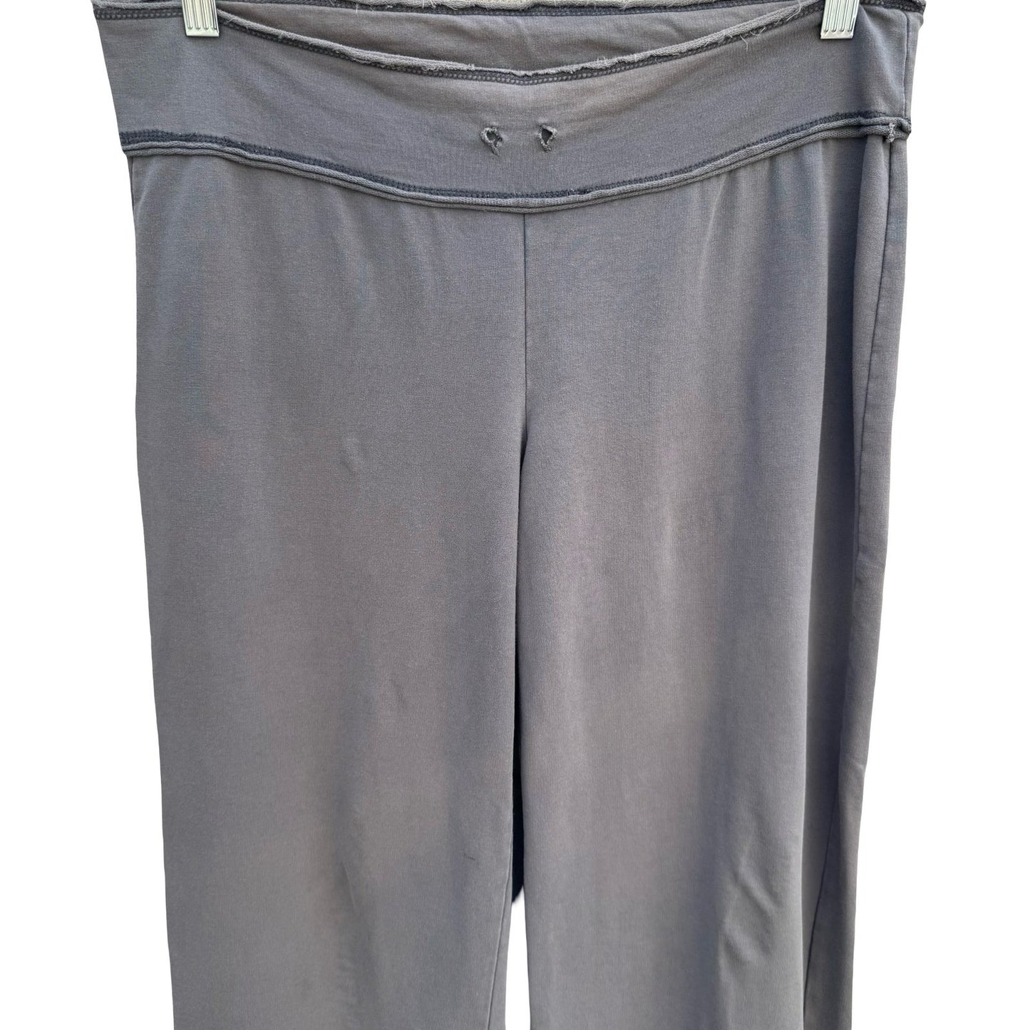 American Buddha Womens Gray Wide Leg Yoga Lounge Pants Large Athleisure Lounge