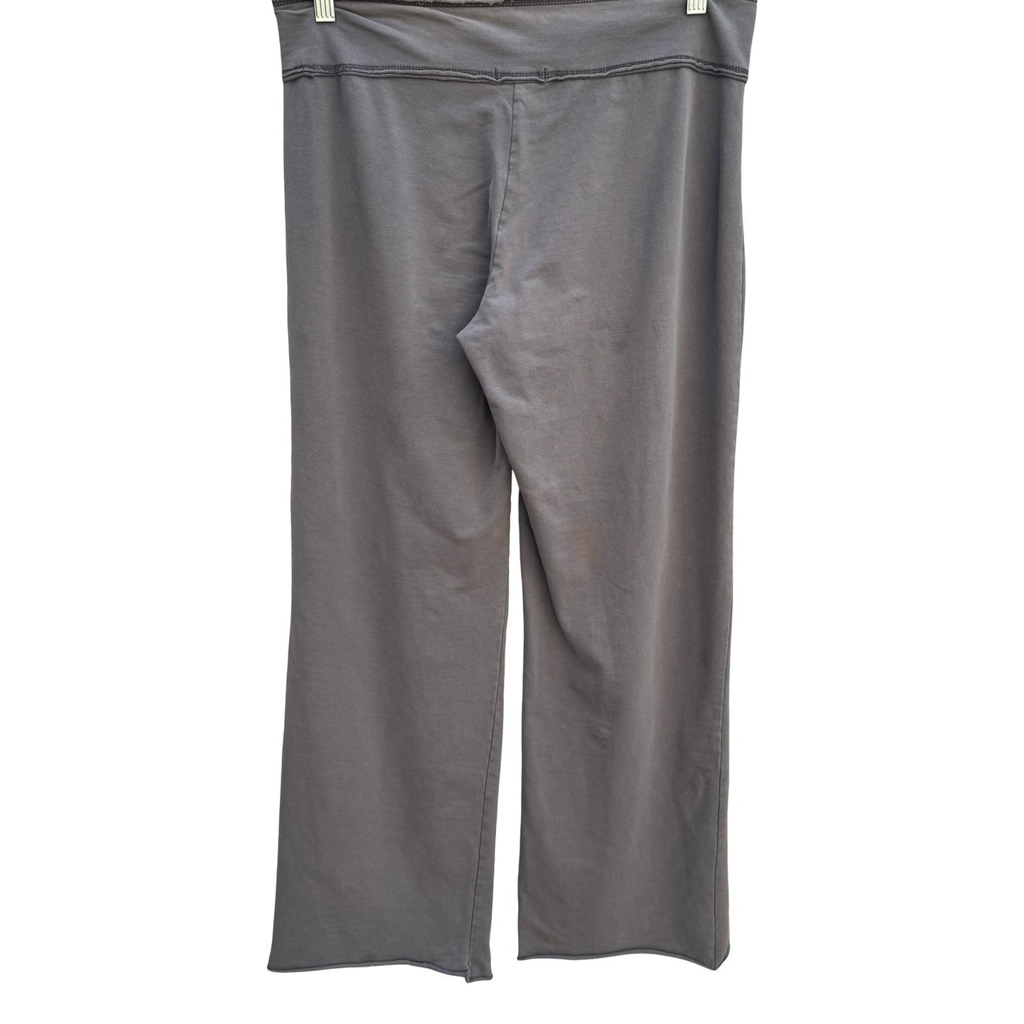 American Buddha Womens Gray Wide Leg Yoga Lounge Pants Large Athleisure Lounge