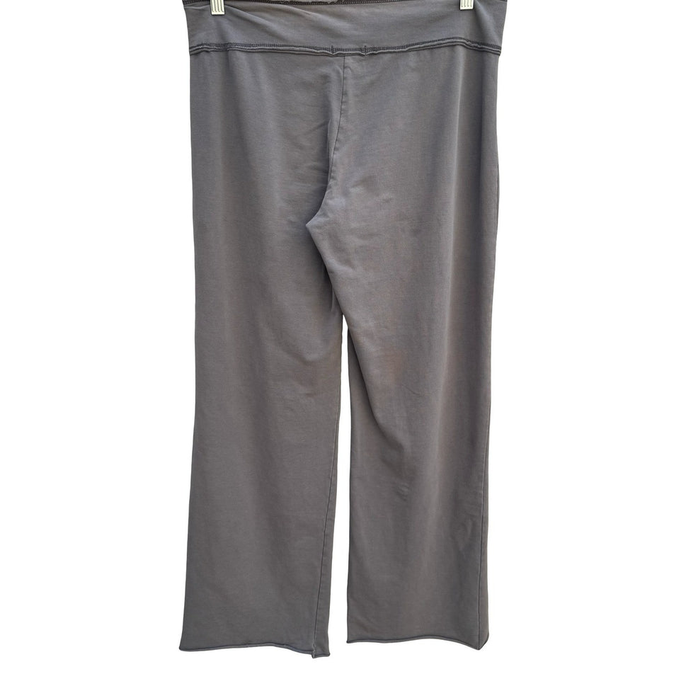 American Buddha Womens Gray Wide Leg Yoga Lounge Pants Large Athleisure Lounge