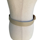 Switch Calderon Vintage 60s 70s Womens Beige Oval Buckle Classic Design Leather Belt 30 2 image