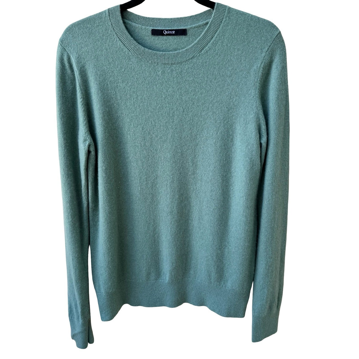 Quince 100% Mongolian Cashmere Quiet Luxury Crewneck Sweater Womens Sage Green M
