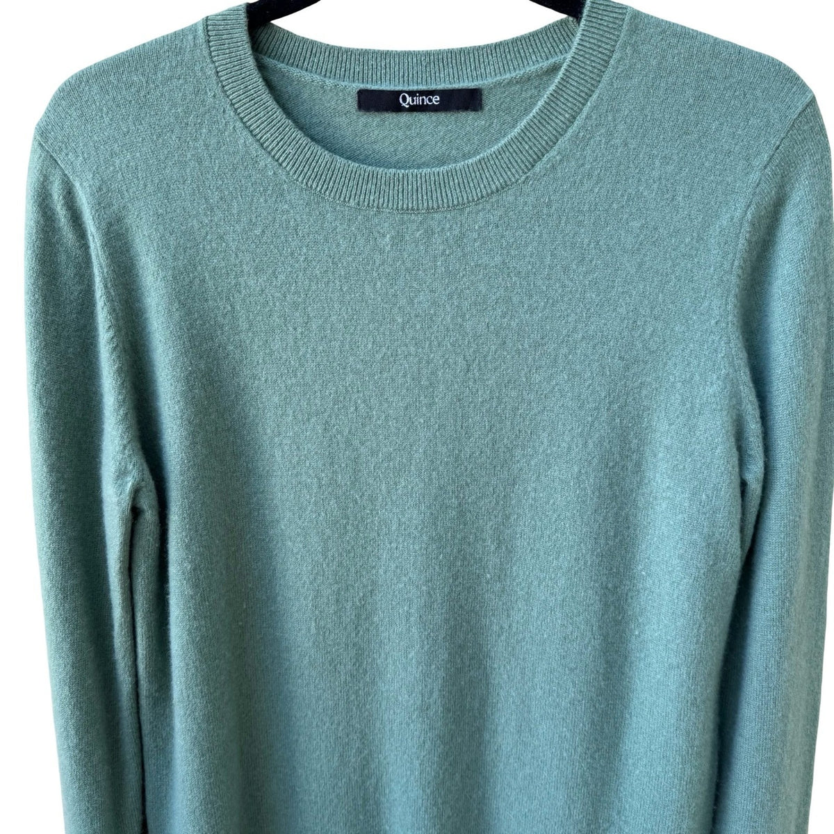 Quince 100% Mongolian Cashmere Quiet Luxury Crewneck Sweater Womens Sage Green M