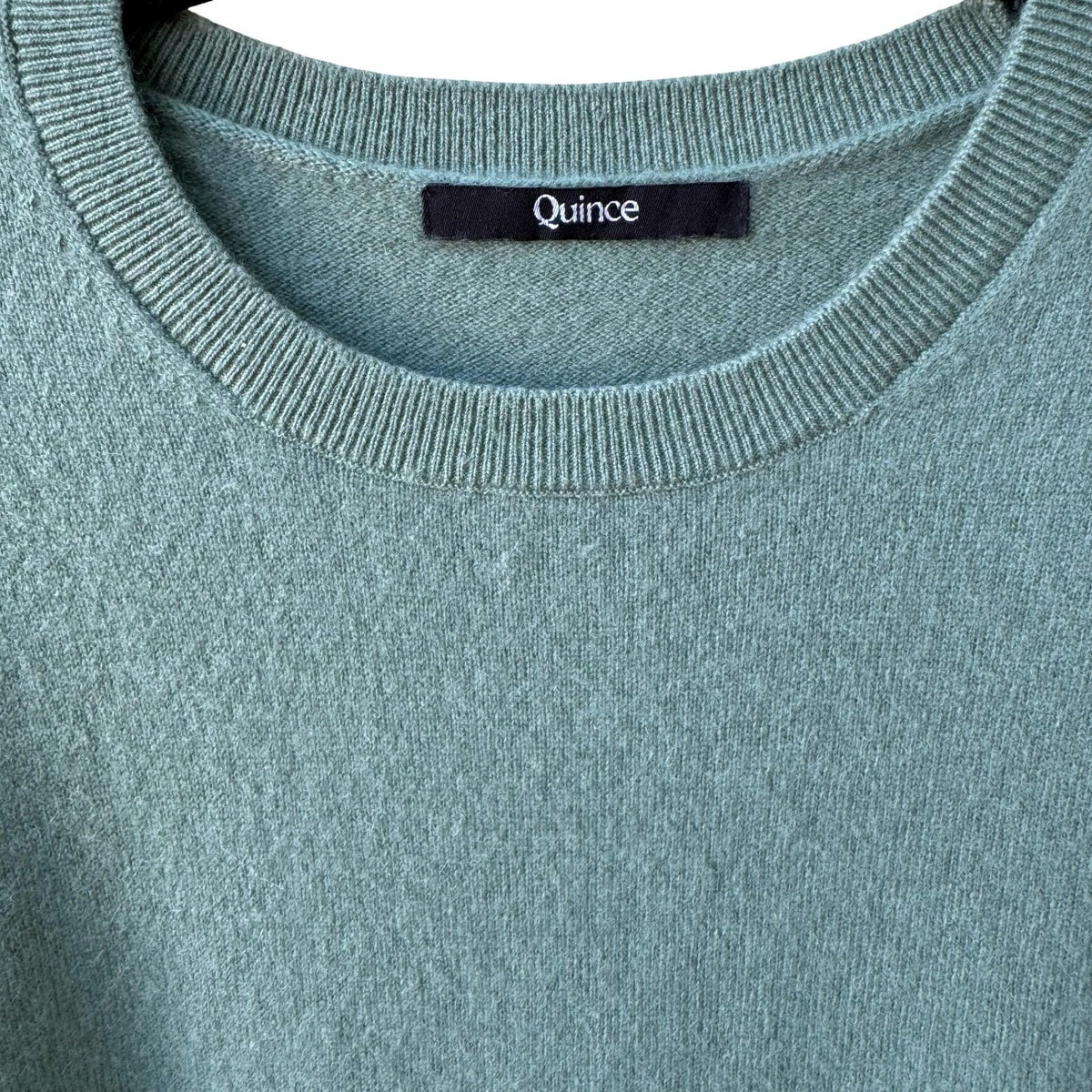 Quince 100% Mongolian Cashmere Quiet Luxury Crewneck Sweater Womens Sage Green M