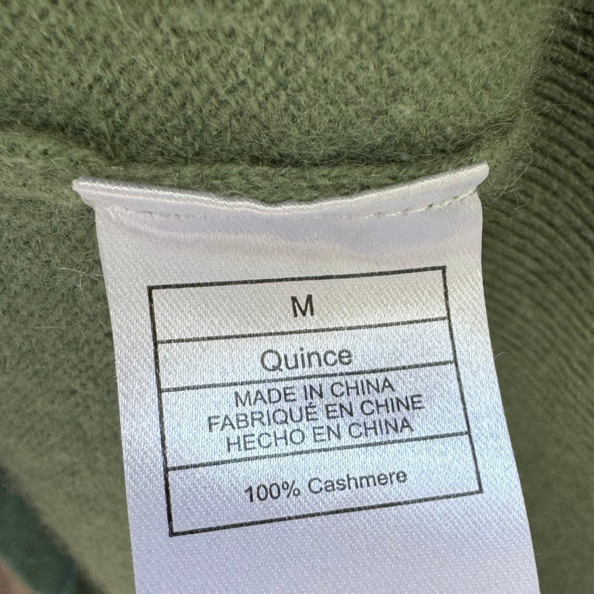 Quince 100% Mongolian Cashmere Quiet Luxury Crewneck Sweater Womens Sage Green M