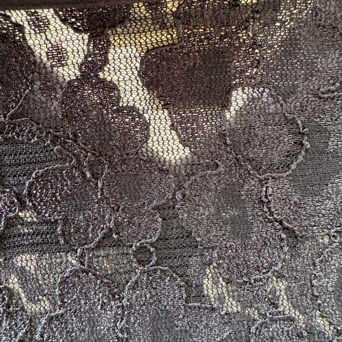 John Paul Richard Vintage Whimsigoth Coquette Floral Lace Sheer Snap Shirt L