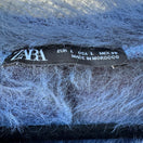 Switch Zara Shaggy Furry Eyelash Knit Faux Fur Cozy Boxy Sweater Cobalt Blue Womens L 2 image