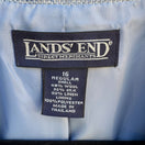 Switch Lands End Vintage Blue Wool Silk Linen Textured Professional Blazer Jacket 16 2 image