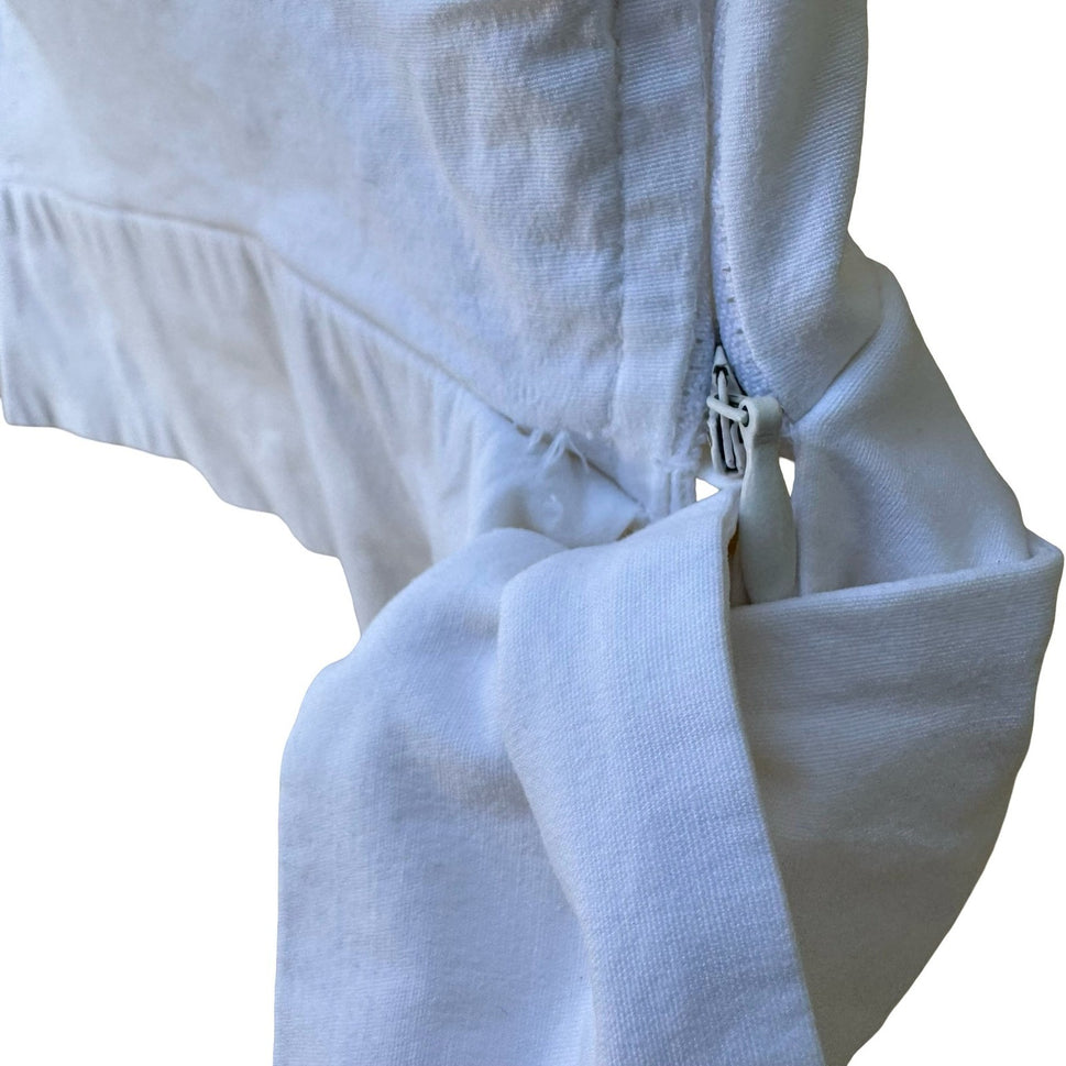 Louis Verdad Y2K Minimalist Tailored Preppy Chic Cotton Wrap Shirt Tie Waist S