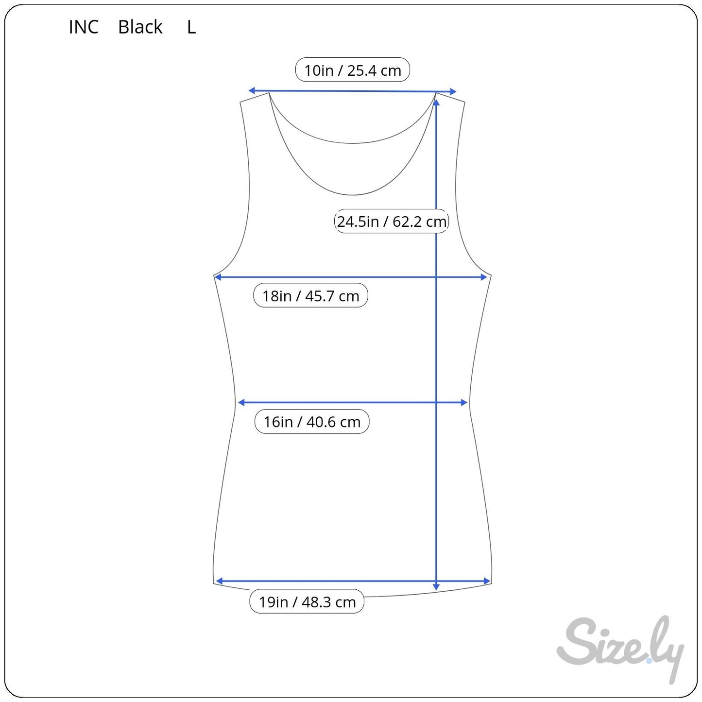 INC Womens Multicolor Print 3/4 Sleeves & Split Neck Two Piece Blouse Tank Set L