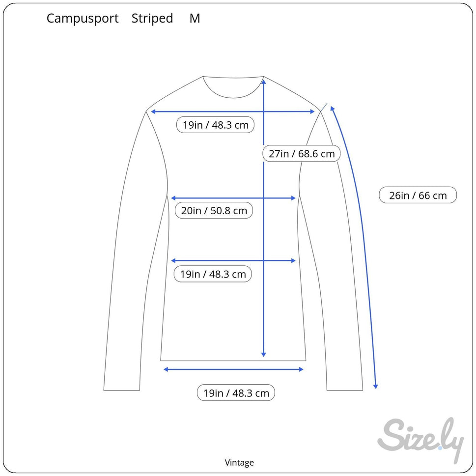 Campusport Vintage Mens Striped Crew Neck Long Sleeve Knit Academia Sweater M